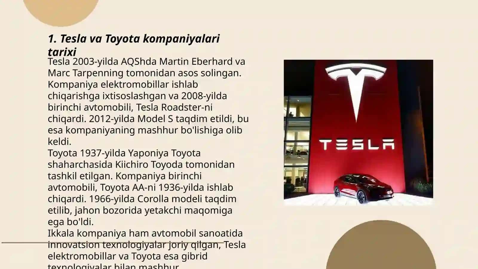 Tesla va Toyota kompaniyalari tarixi 3