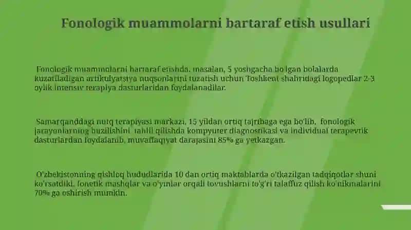 Fonologiya muammolari 3