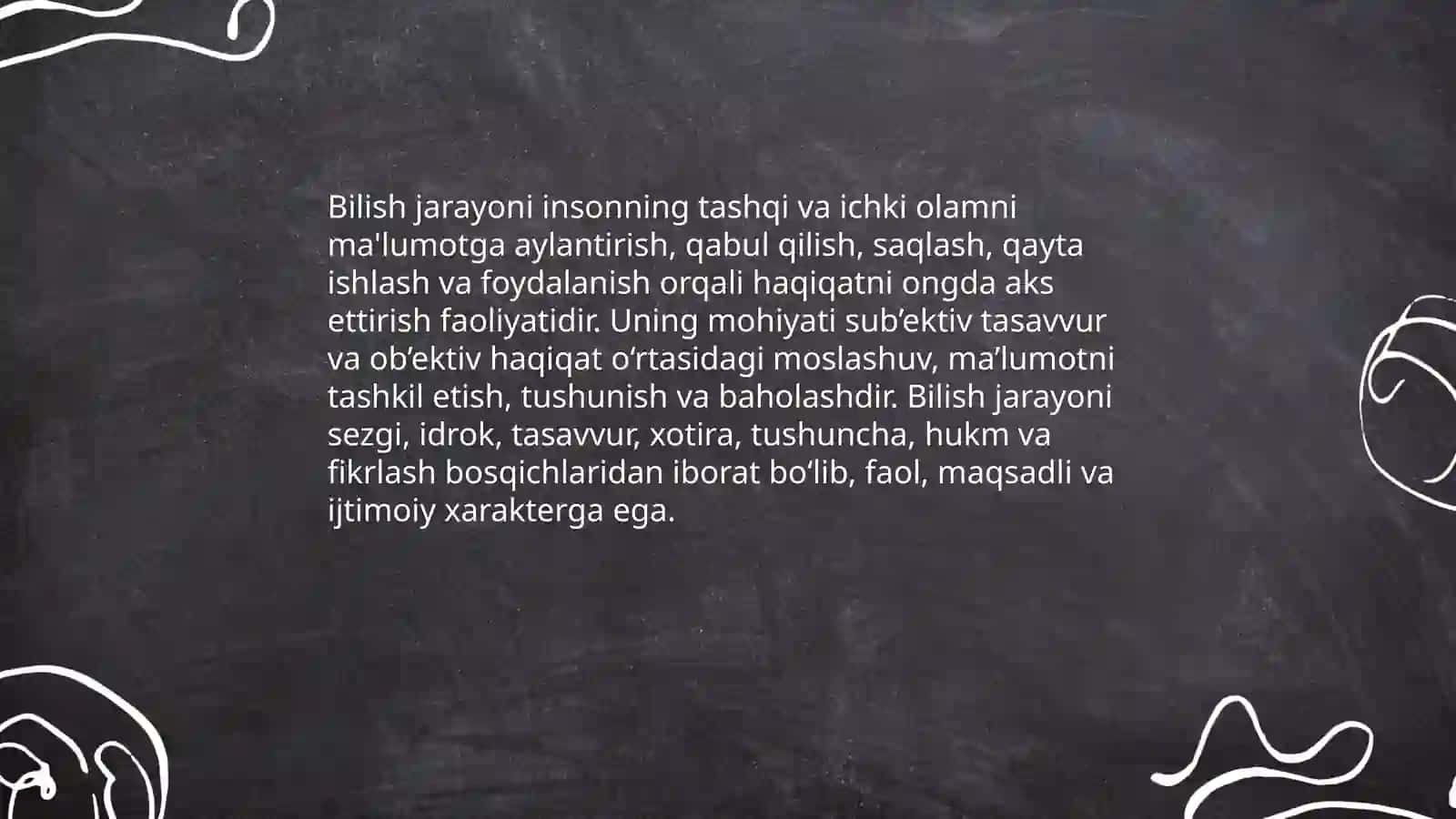 Bilish jarayonining mohiyati va mezonlari 3