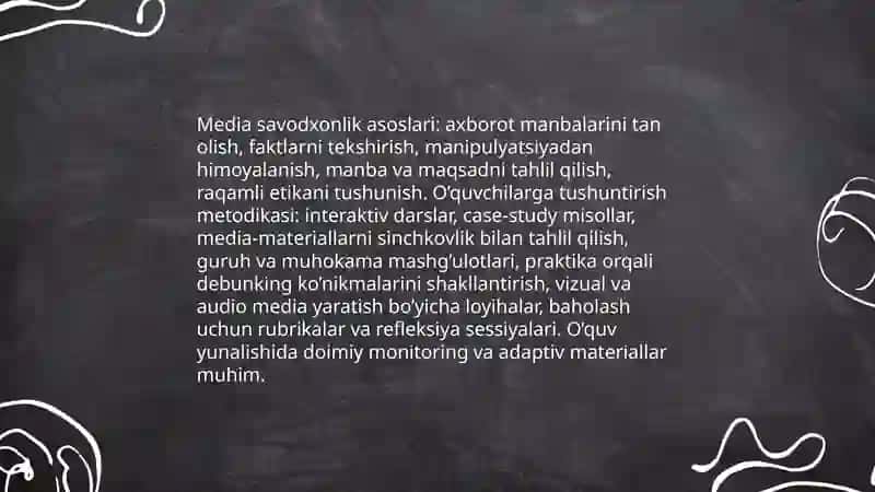 O’quvchilarning media madaniyatini shakllantirish 3