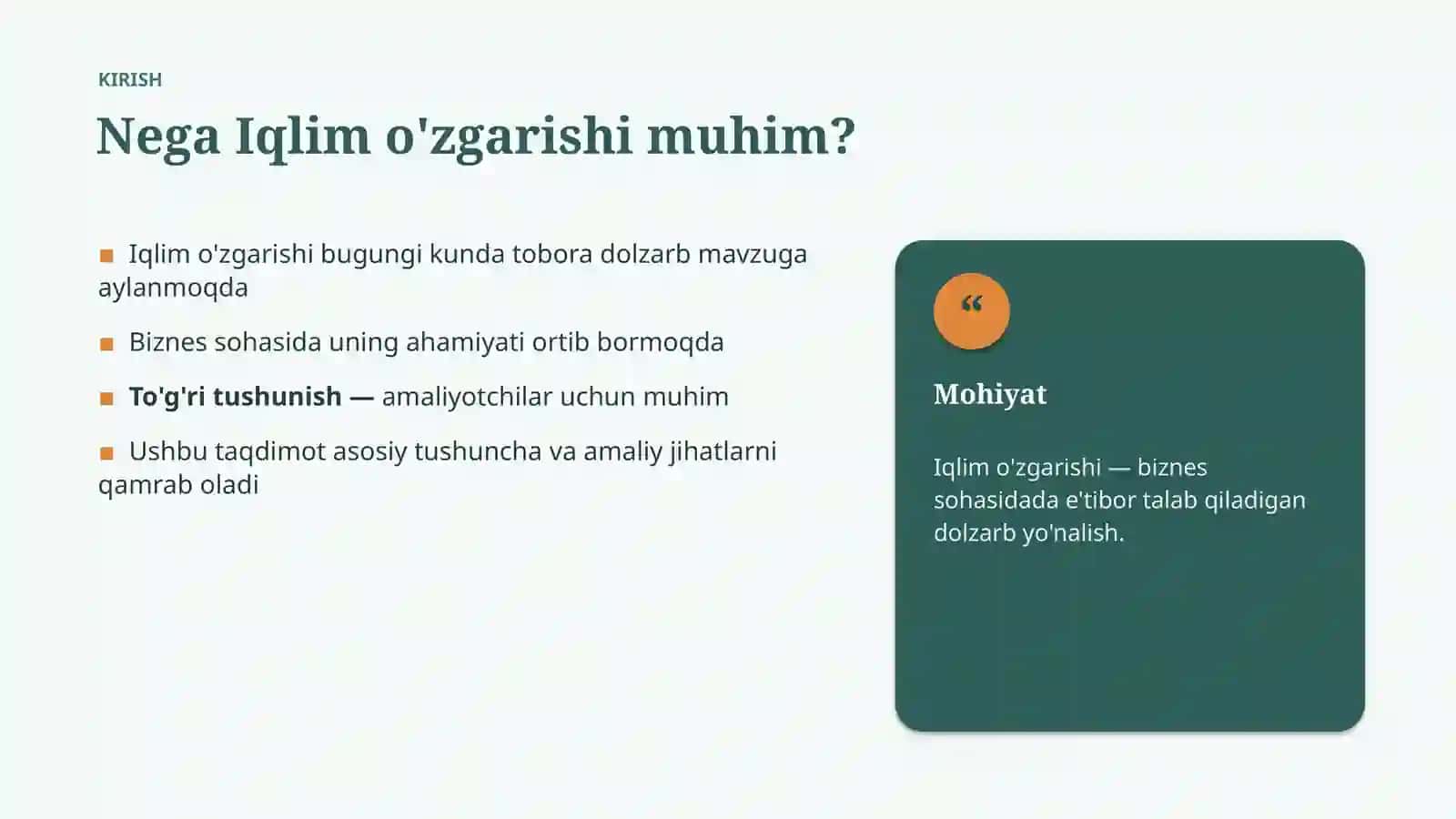 Iqlim o'zgarishi 3
