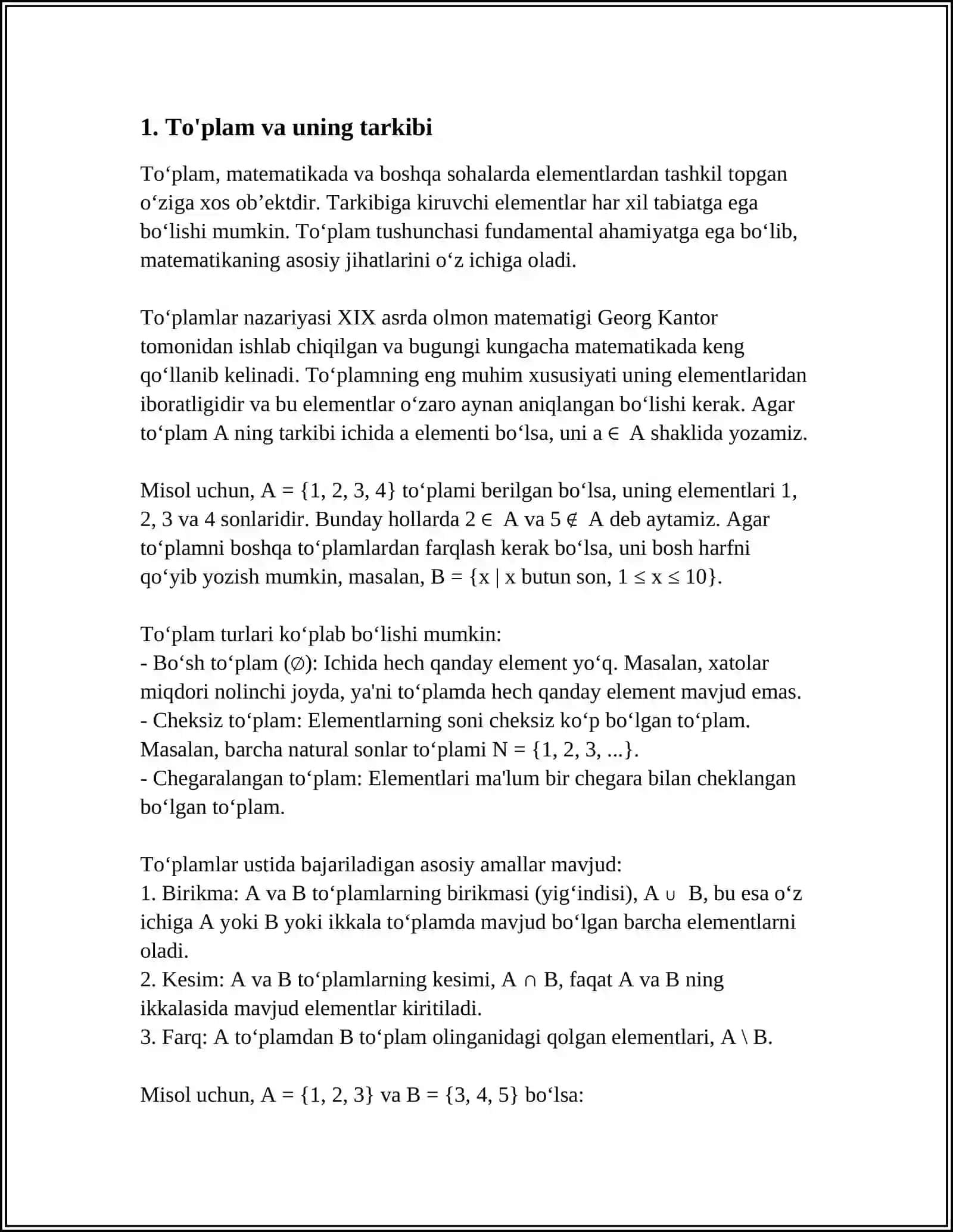 TÕPLAMLAR TUSHUNCHASI 3