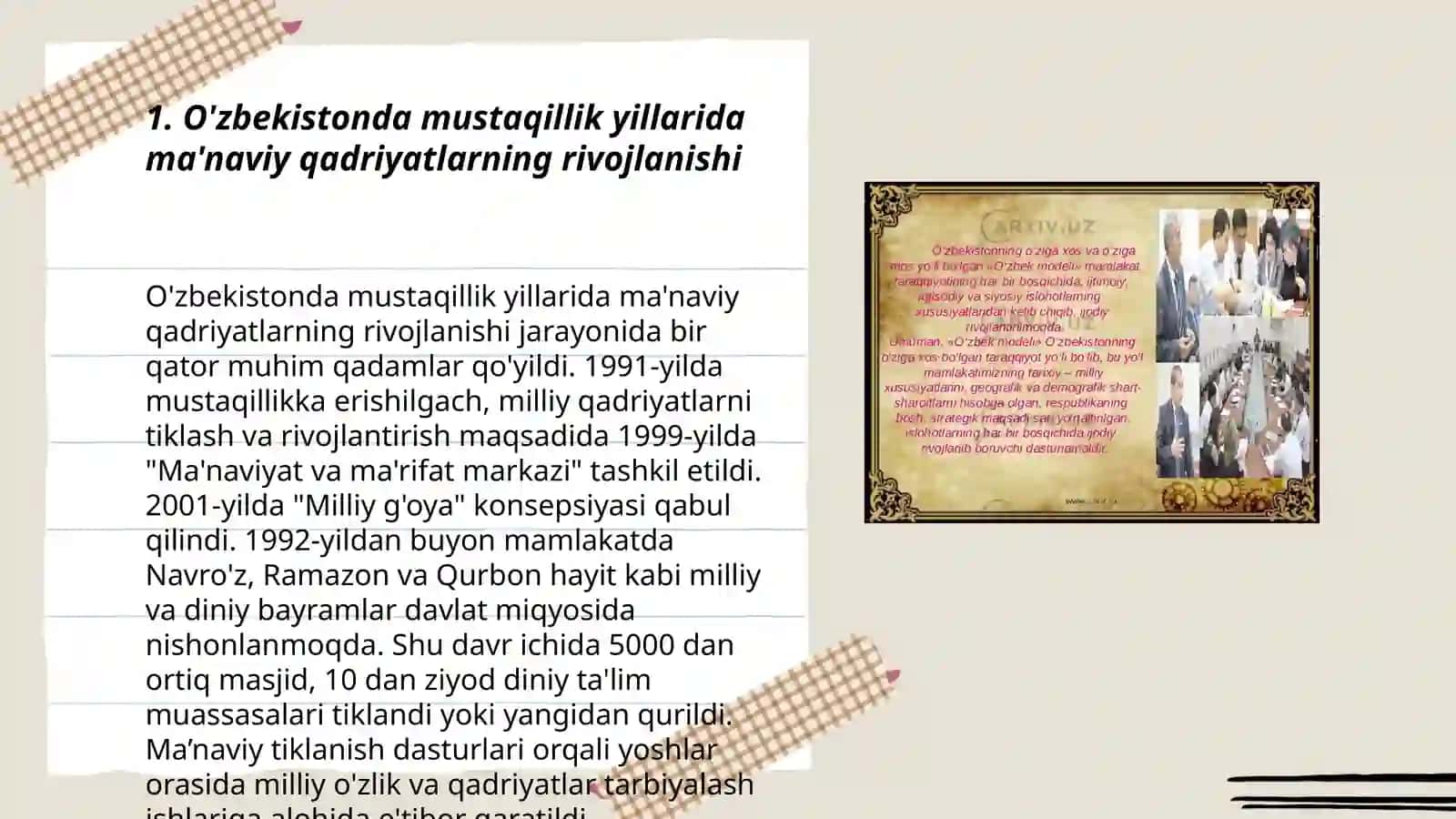 O'zbekistondagi ma'naviy va madaniy taraqqiyot 3