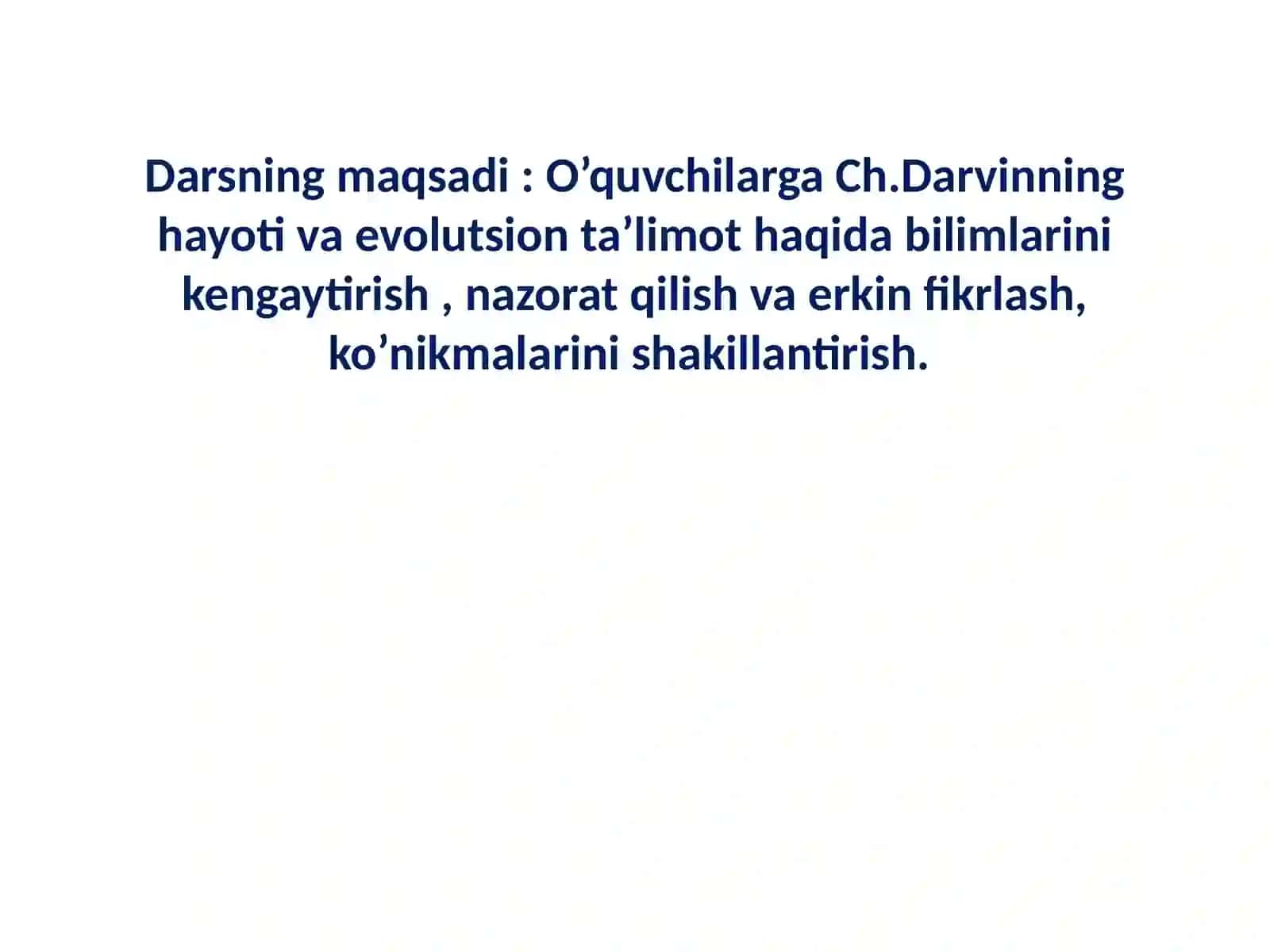 Ch.Darvinning hayoti va evalutsion ta’limoti 3