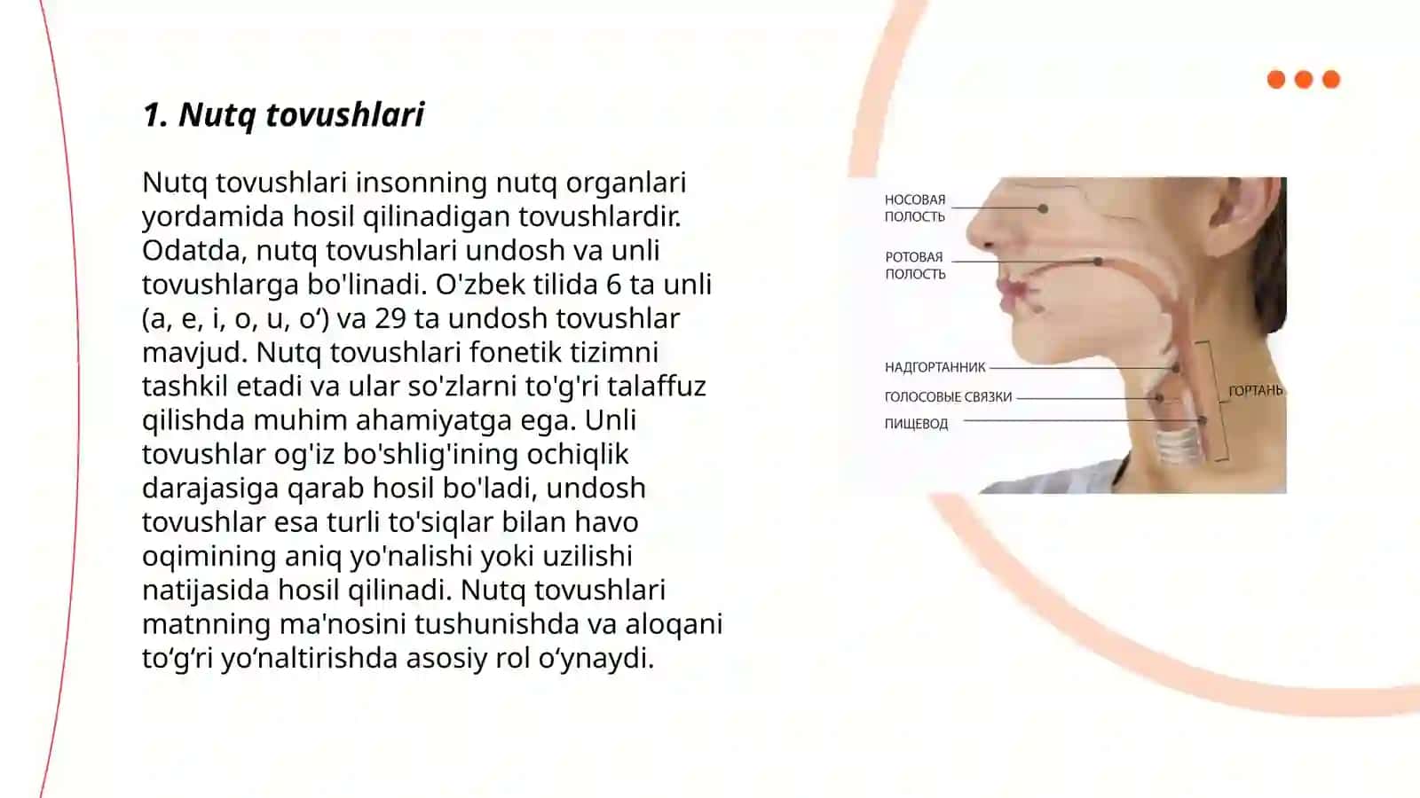 Nutqning fonetik boʼlinishi 3