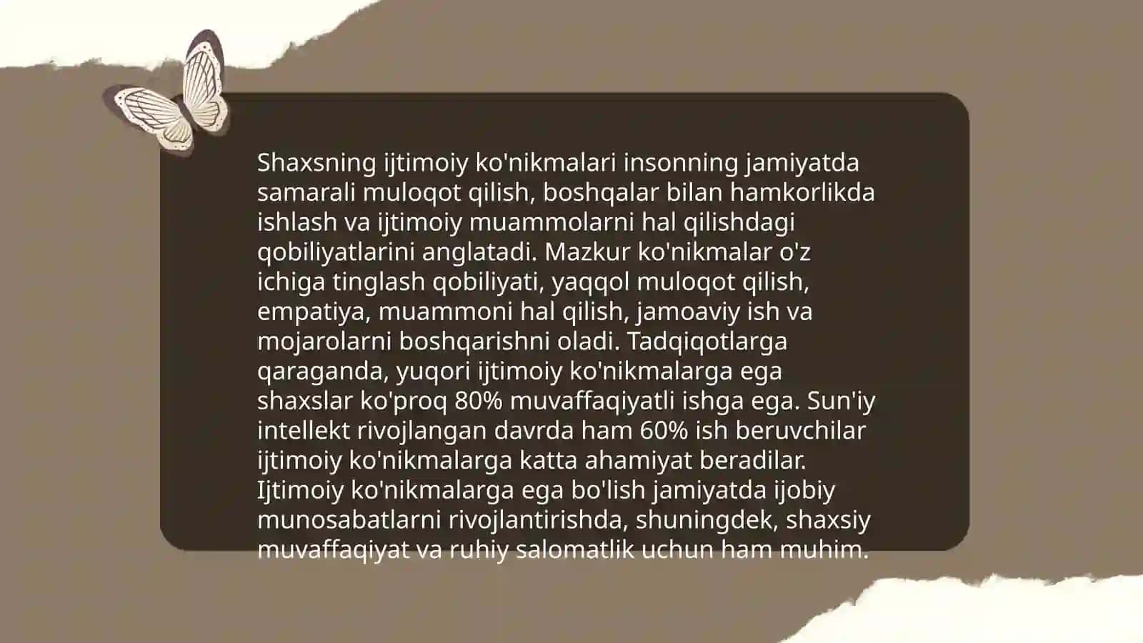 Shaxsning malaka va odatlari 3
