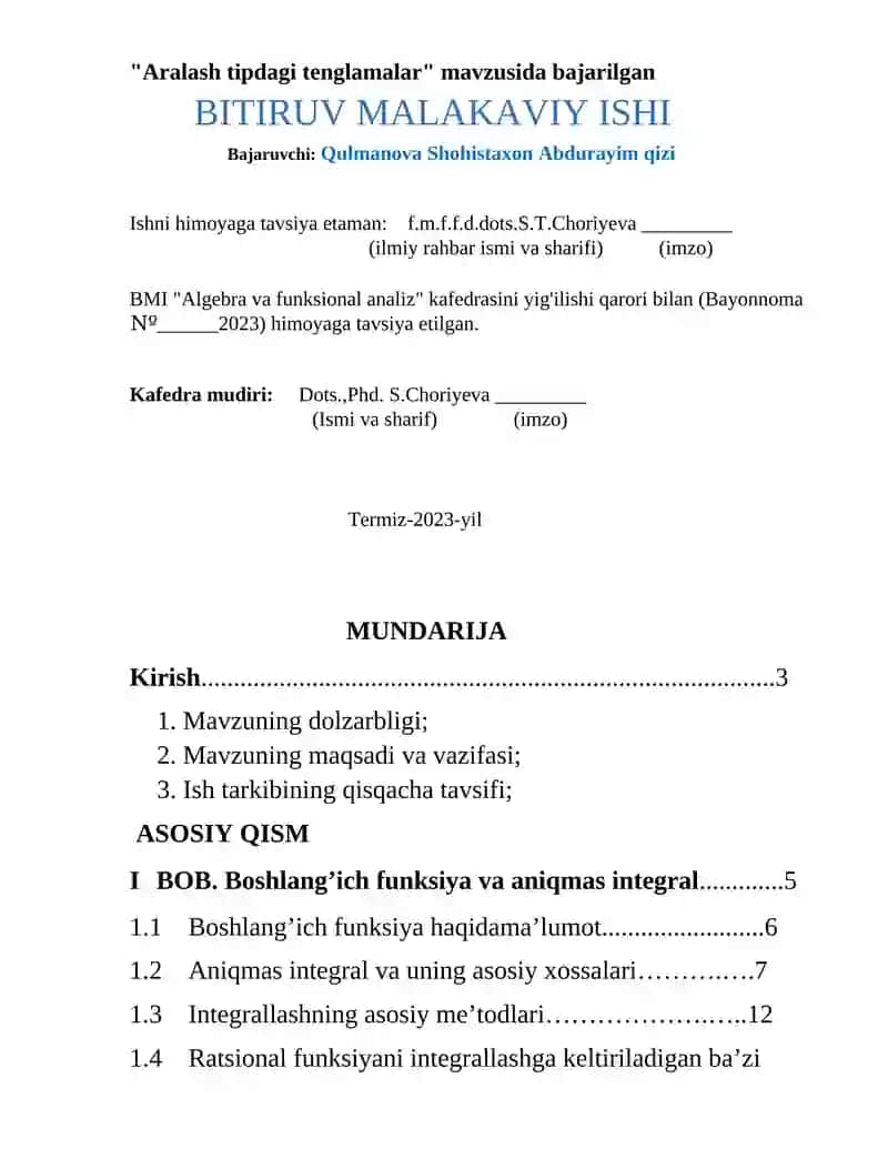 Aralash tipdagi tenglamalar 3