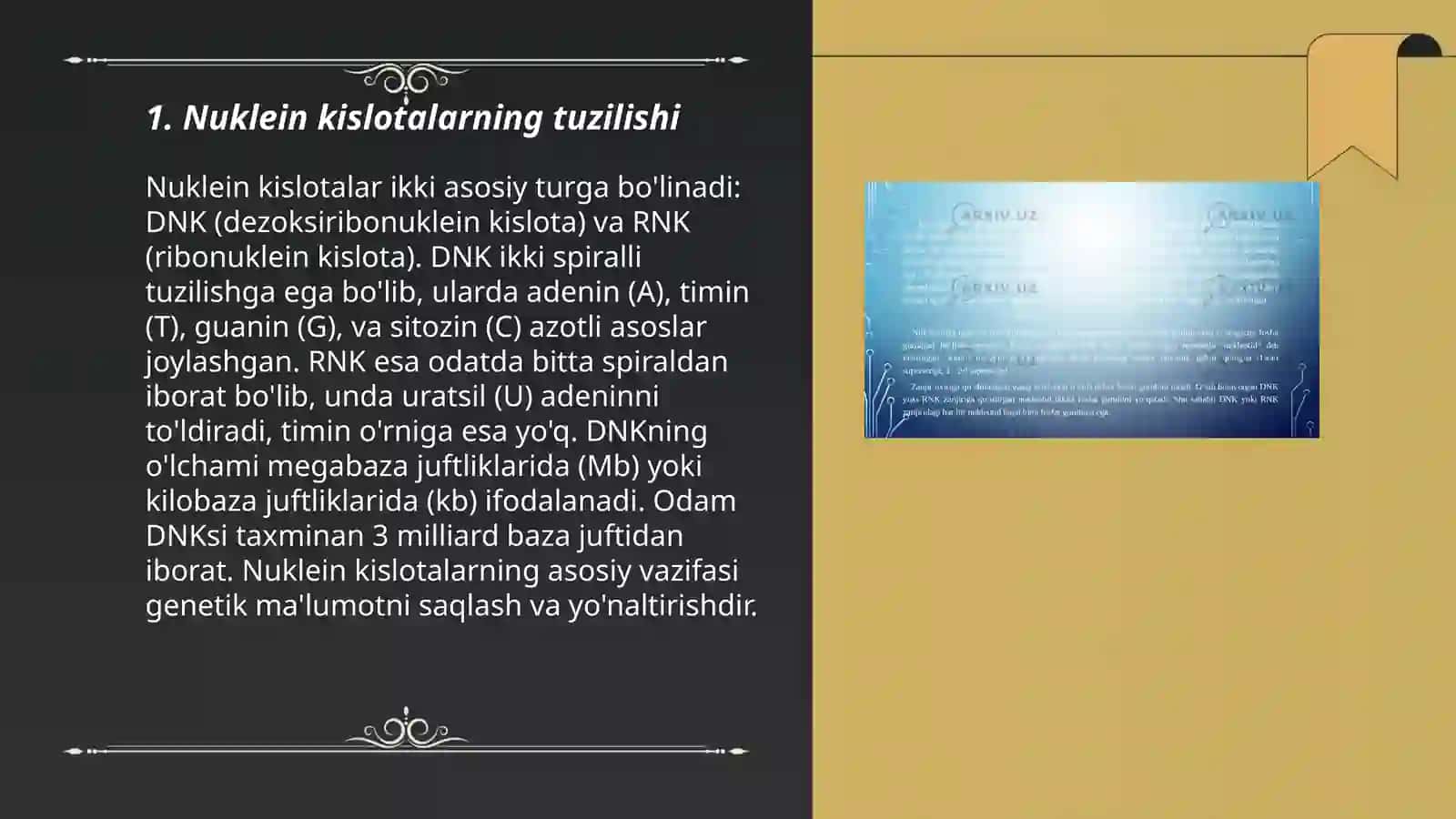 Nuklein kislotalar biosintezi 3