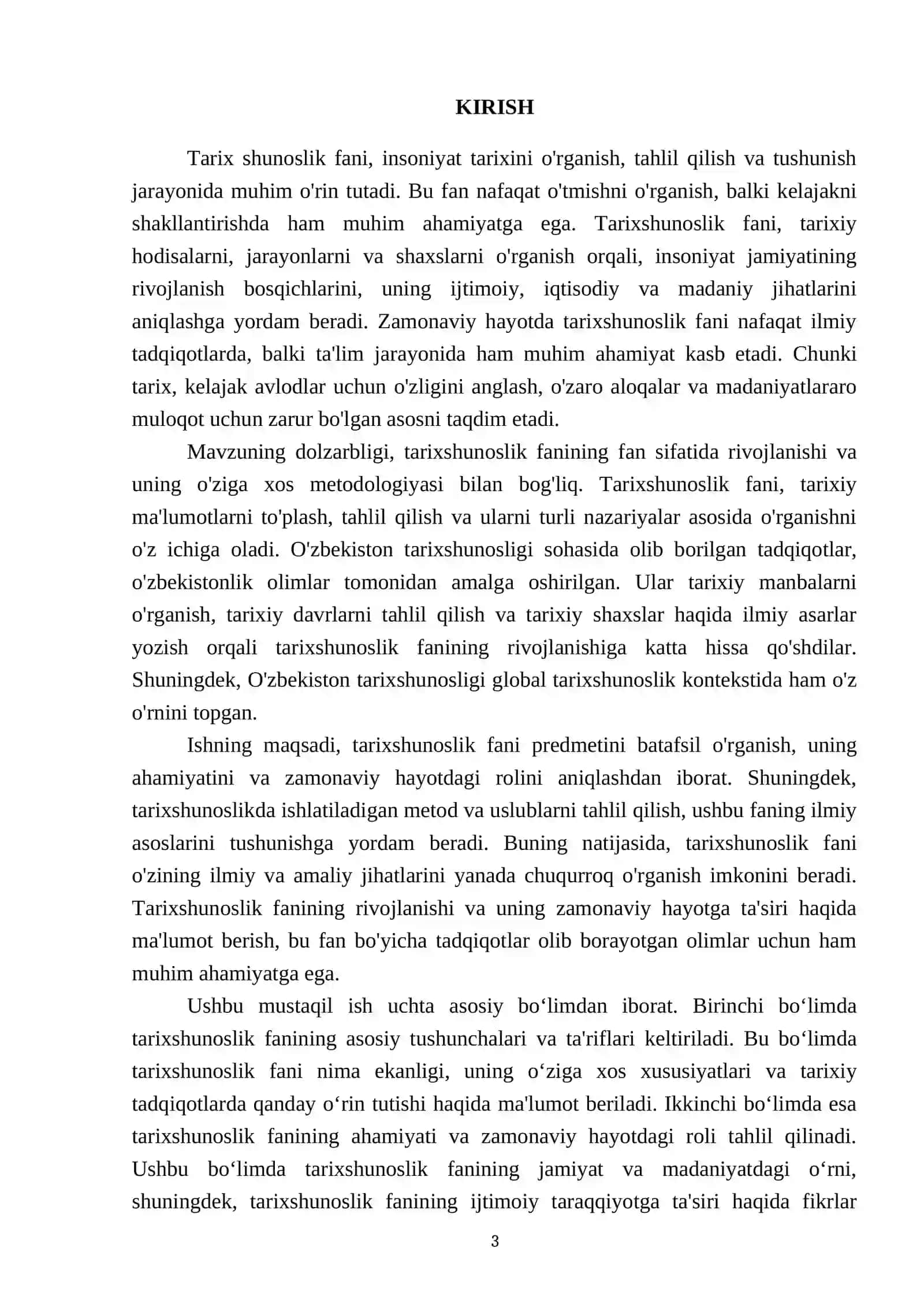 Tarix shunoslik fani predmetdi 3