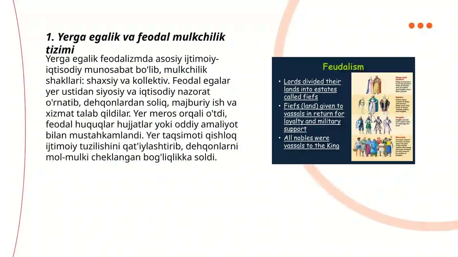 Yerga egalik va feodal mulkchilik tizimi 3