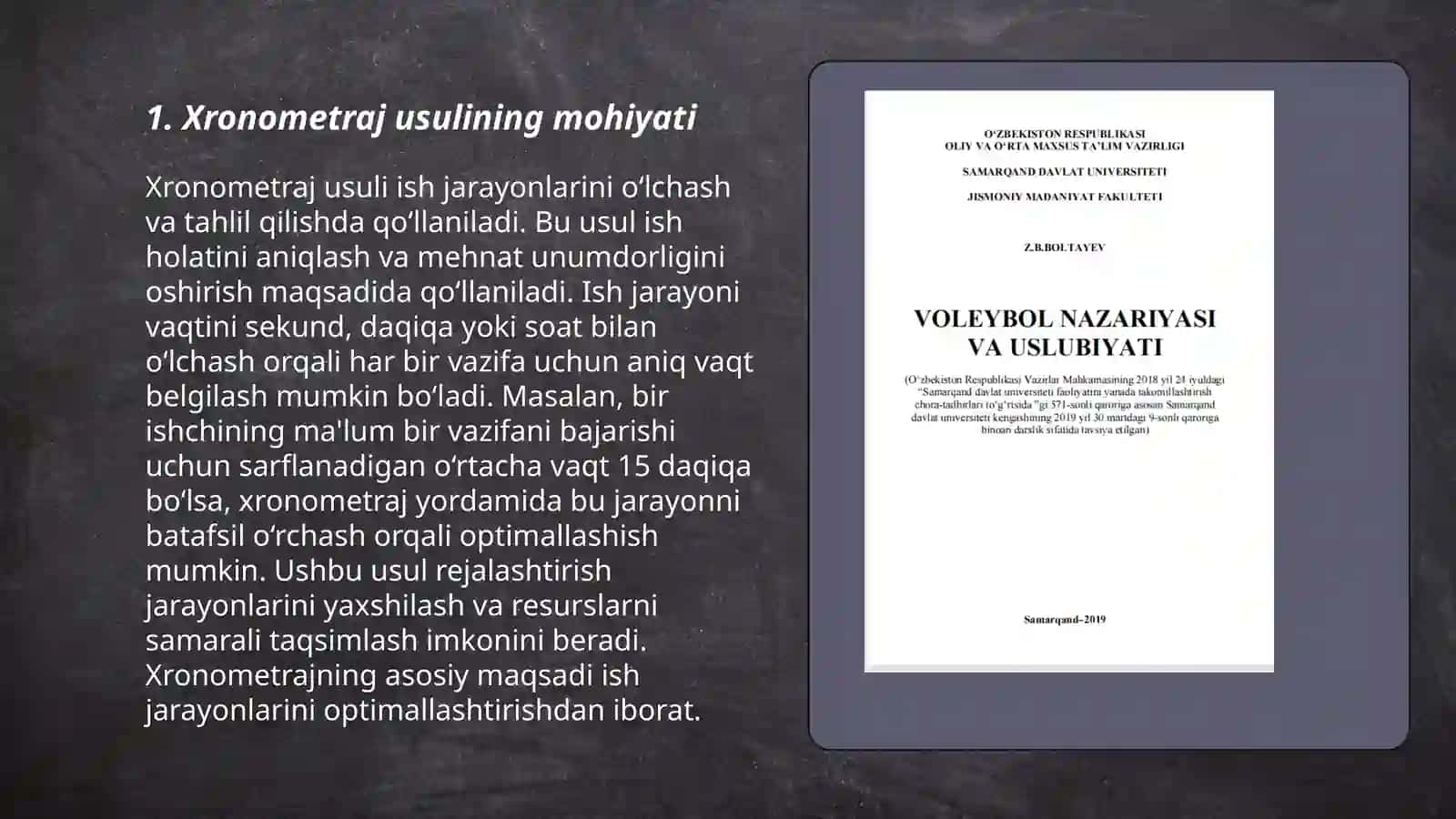 Xronometraj usulining mohiyati 3