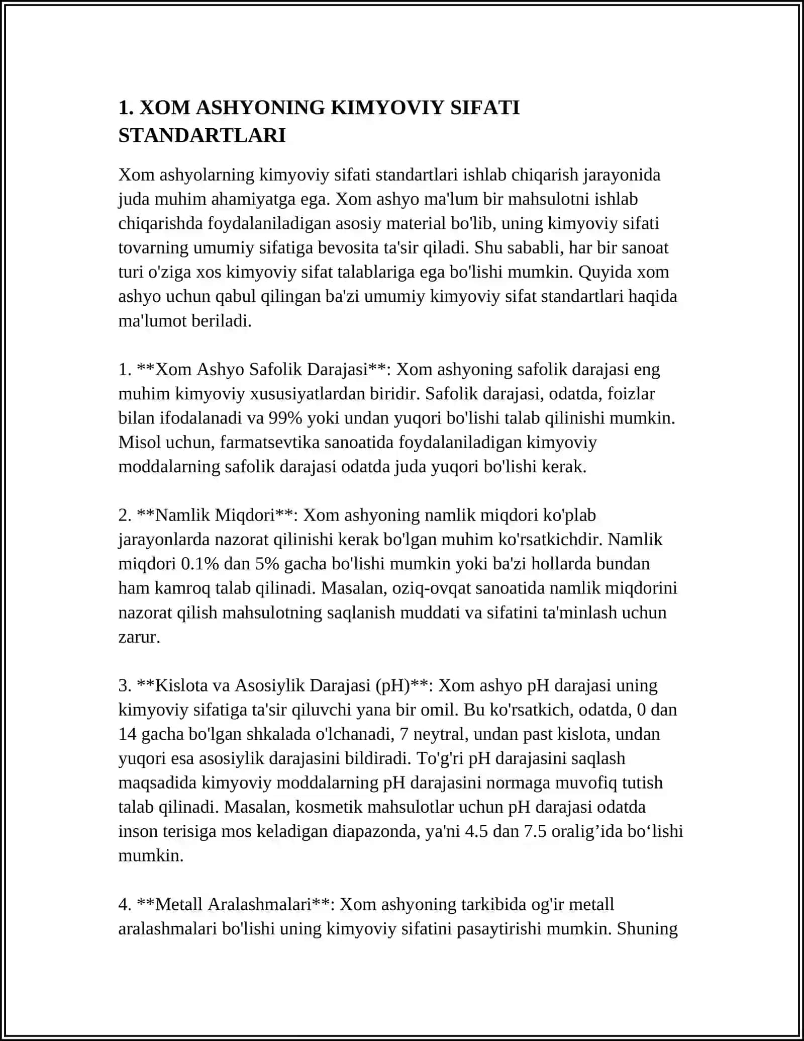 XOM IPAKNING SIFATINI BELGILOVCHI STANDARTLAR 3
