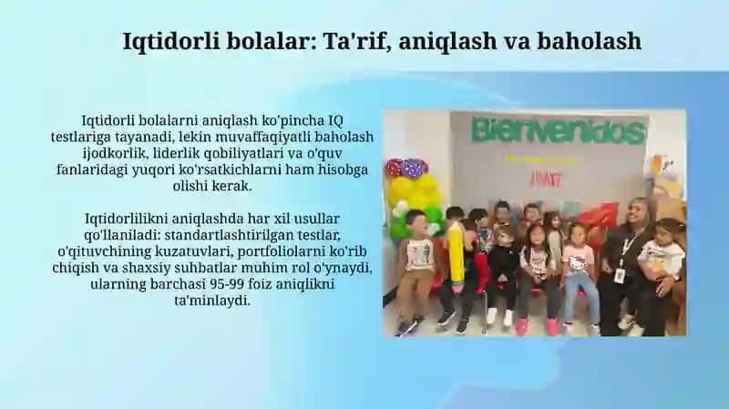 Iqtidorli bolalar: Ta'rif, ehtiyojlar va imkoniyatlar 3