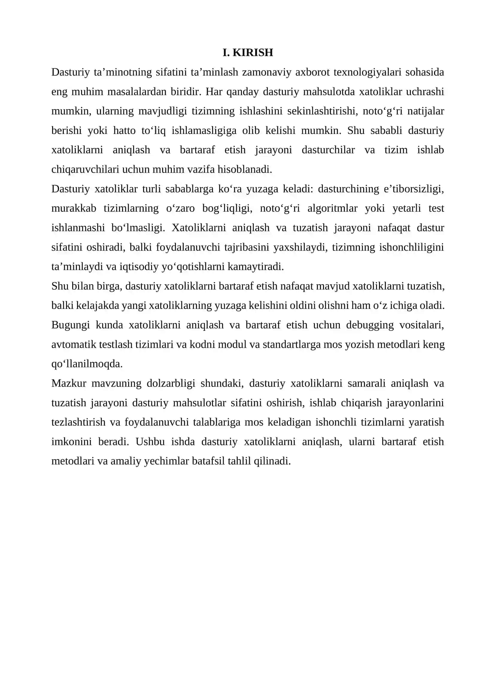 DASTURIY XATOLIKLARNI BARTARAF ETISH 3