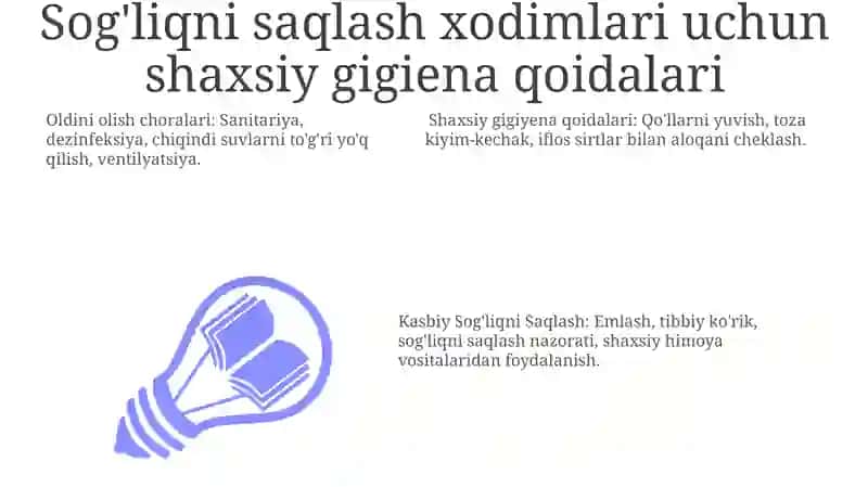 Kasbiy Sog'liqni Saqlash va Xavfsizlik 3