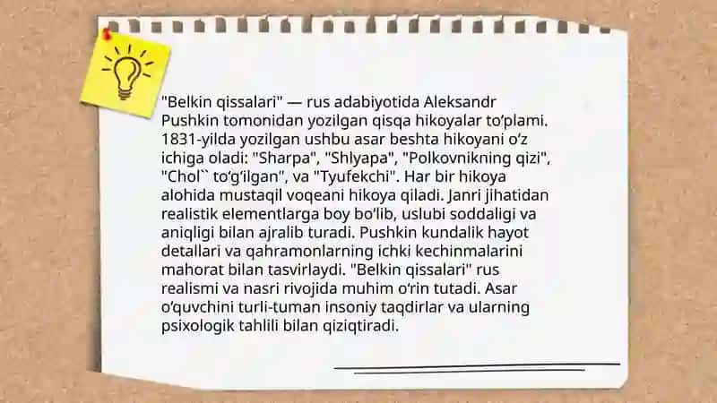 Belkin qissalari 3