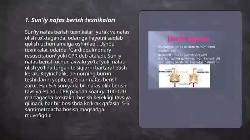 Oʻpkaga sun'iy nafas berish usullari 3