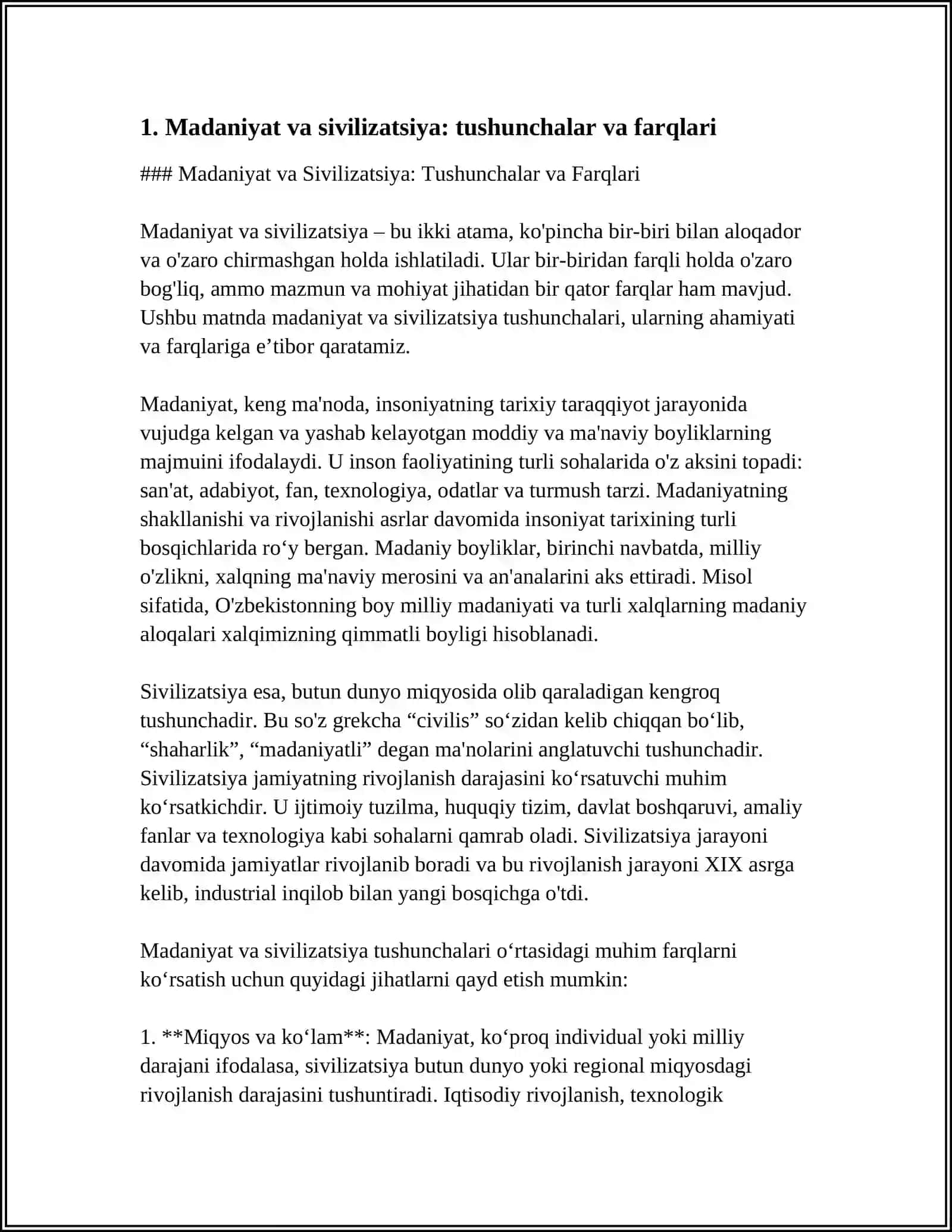 MADANIYAT VA SIVILIZATSIYA 3