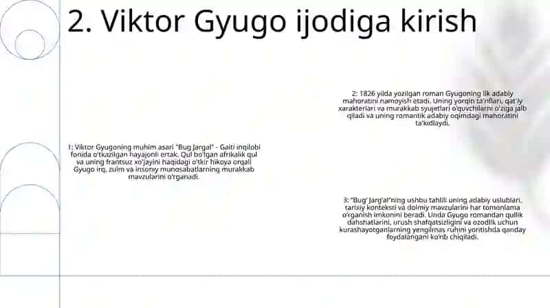 Viktor Gyugo "Bug-Jargal" Badiiy Asar Tahlili 3