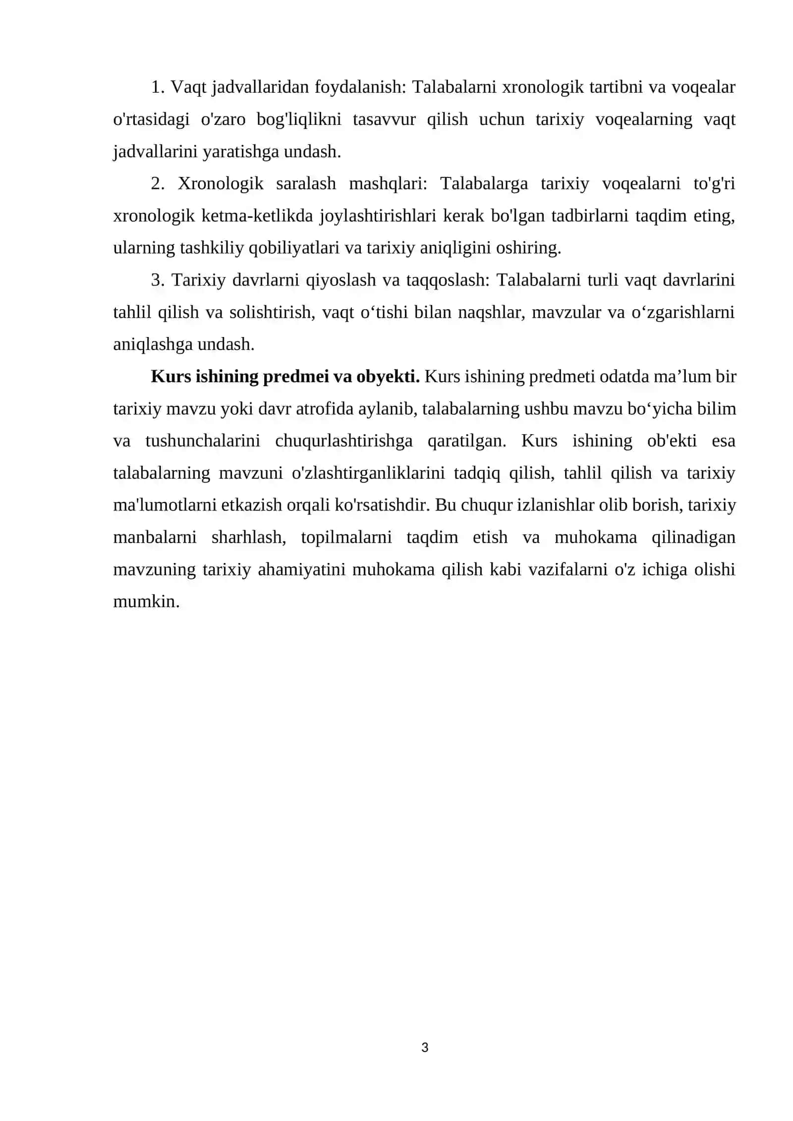 Xronologik Ko'nikmalar Tarixi 3