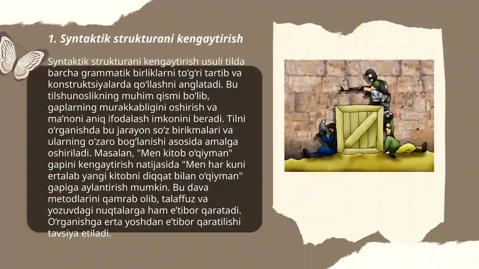 Sintaktik qolipning nutqiy kengayishi 3