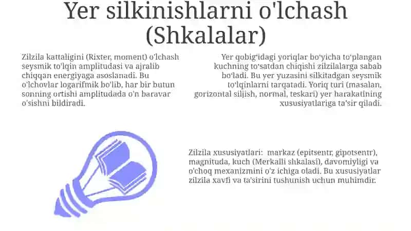 Yer silkinishini o'lchash (Shkalalar) 3