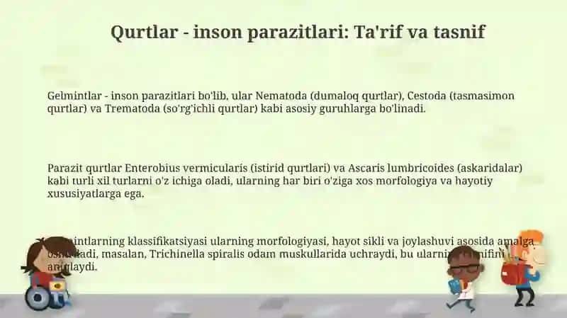 Sorgichlilar -odam parazitlari 3