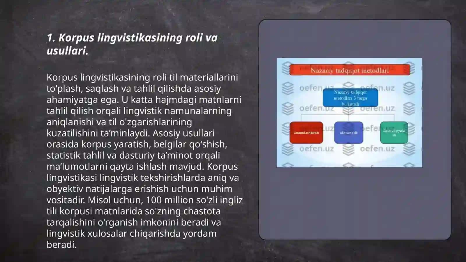 Tilshunoslikning zamonaviy yònalishlari tadqiqot metodlari 3