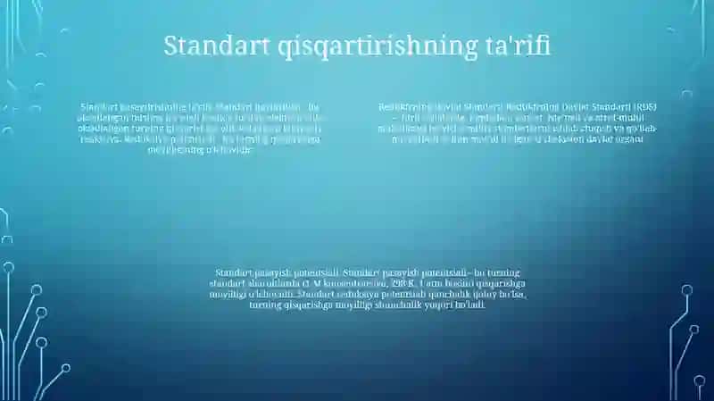 Reduktrning Davlat Standarti 3