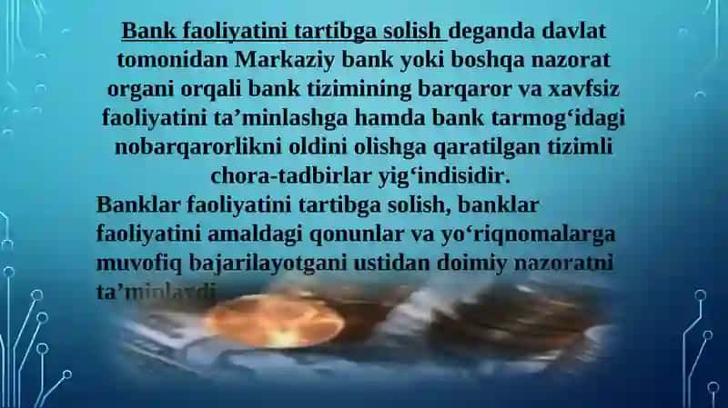 Xalqaro bank ishini tartibga solish 3