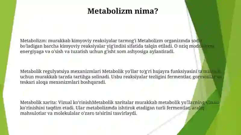 Modda Almashinuvini O'Rganish Usullari 3