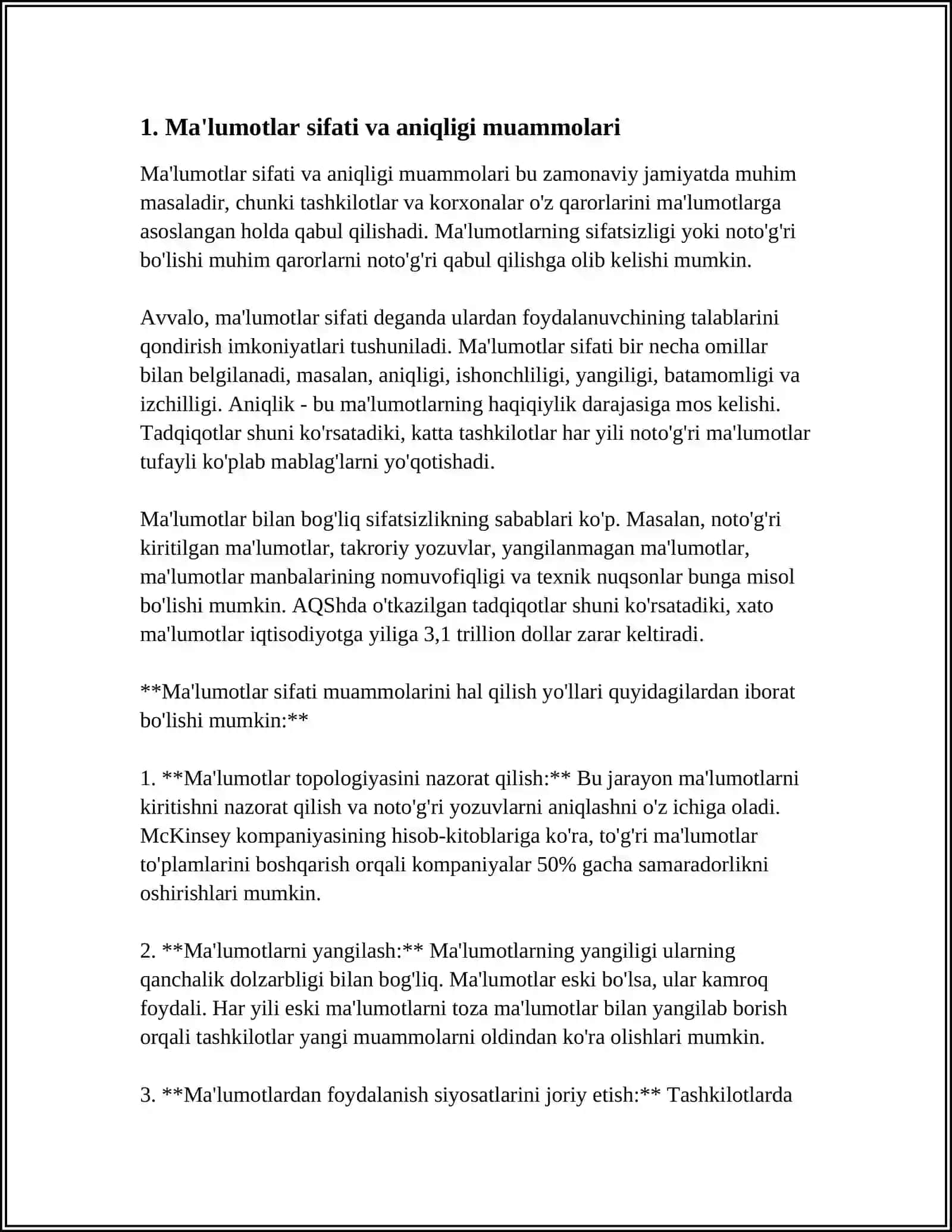 GEOAXBOROT TIZIMLARNI QOʻLLASH MUAMMOLARI 3