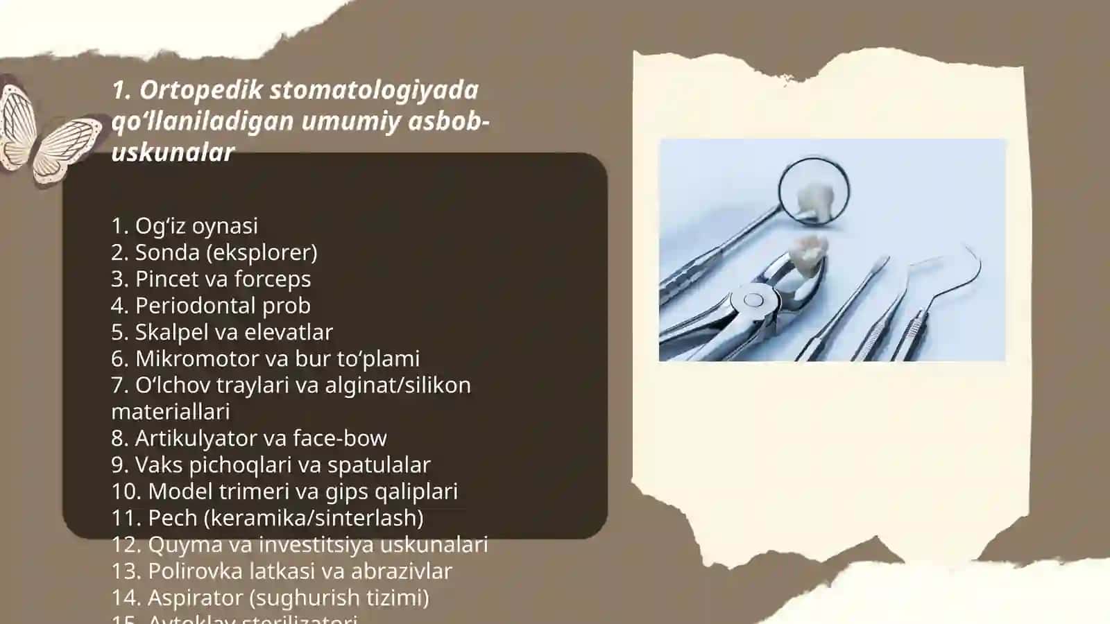 Ortopedik stomatologiyada qoʻllaniladigan asbob uskunalar 3