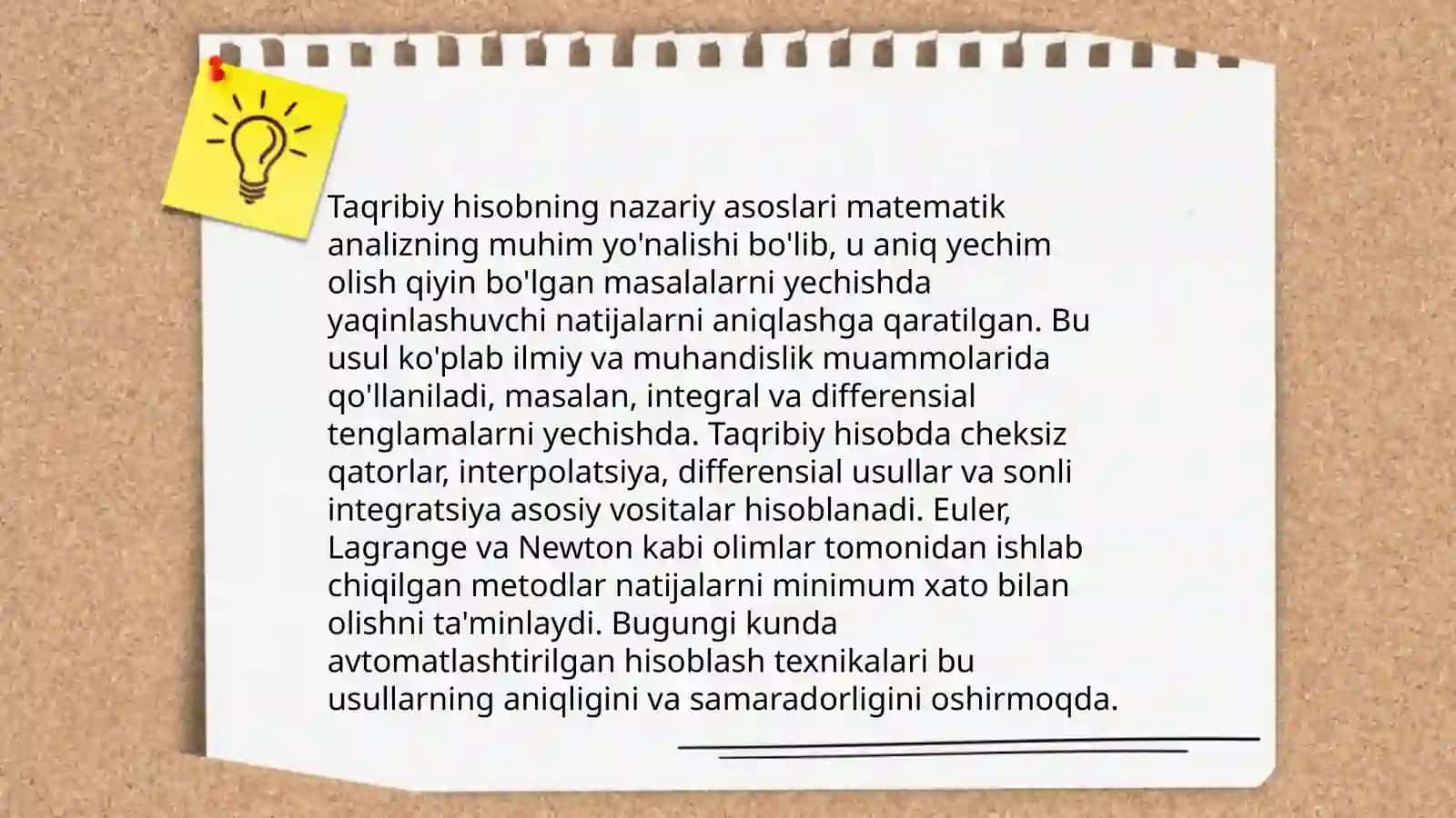 Taqribiy hisobning nazariy asoslari 3