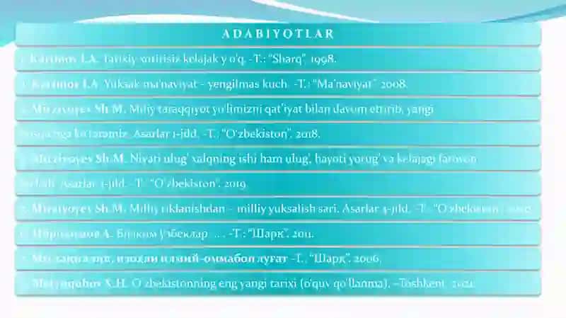MODUL. О‘zbekiston mustaqillikka erishish ostonasida 3