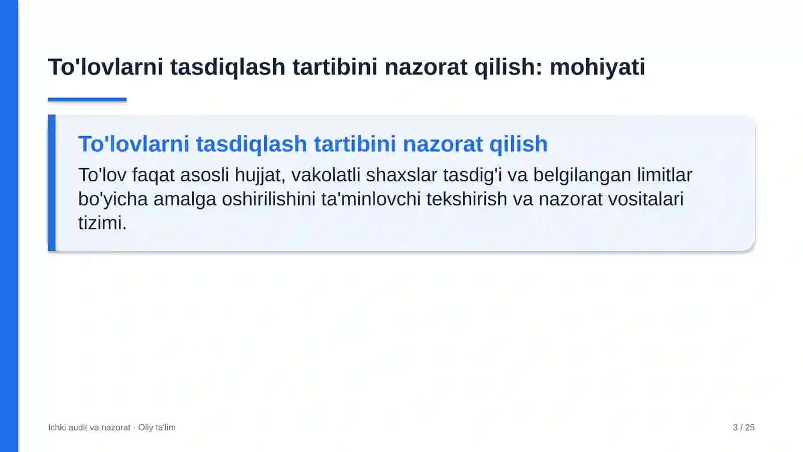 akusherlik va ginekologiyada to'lovlarni tasdiqlash tartibini nazorat qilish 2453 3