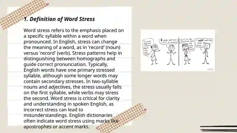 Word Stress and Degrees of Word Stress 3