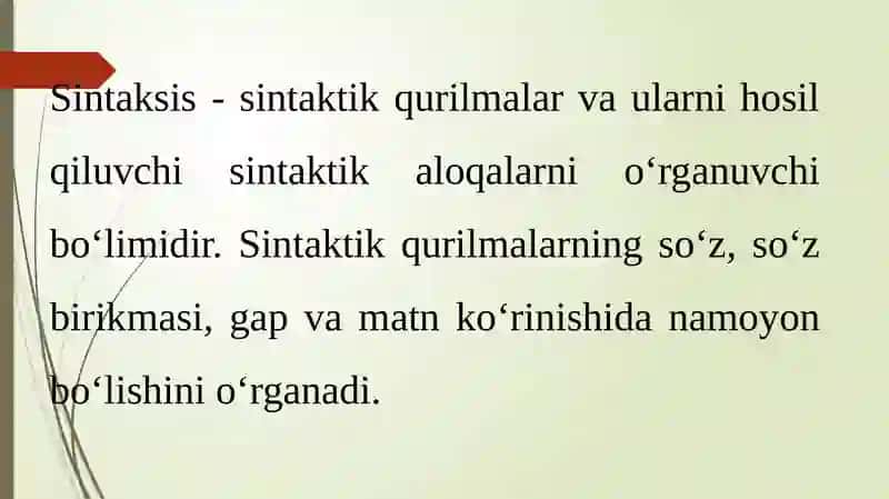 Sintaksis. So‘z birikmasi sintaksisi 3