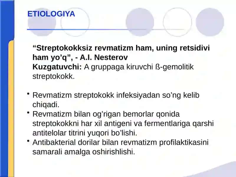 Revmatizmning kattavakichik mezonlari 3