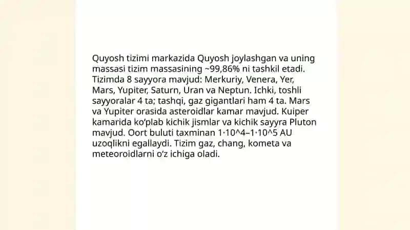 Quyosh Sistemasi 3
