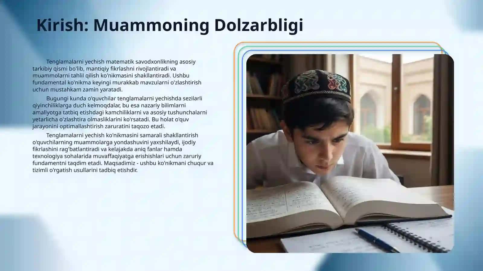 Tenglamalarni yechish ko’nikmalarini shakllantirish usullari 3