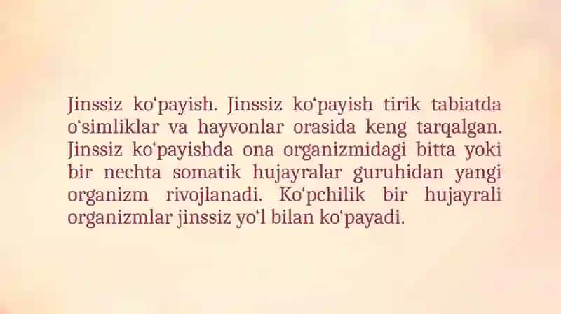 Tirik organizmlarning ko‘payish xillari 3