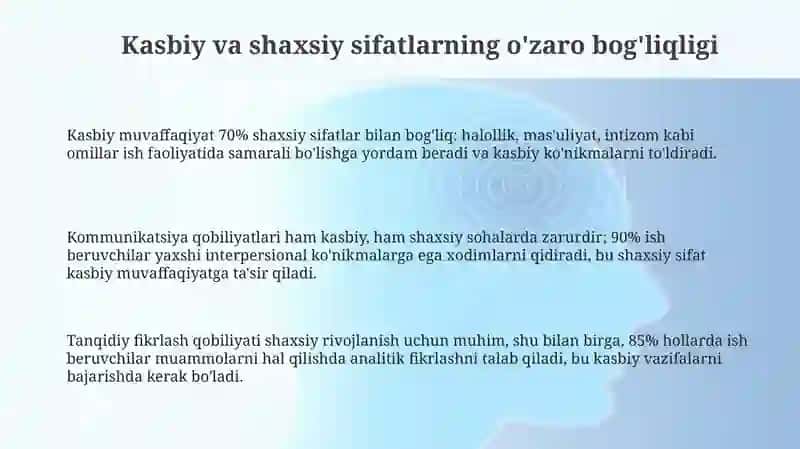 Professional va shaxsiy sifat kompotentlari 3