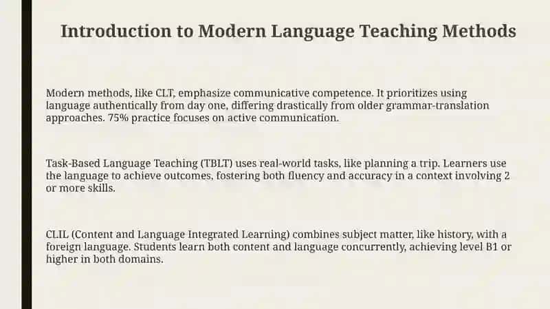 Modern Language Teaching Methods 3