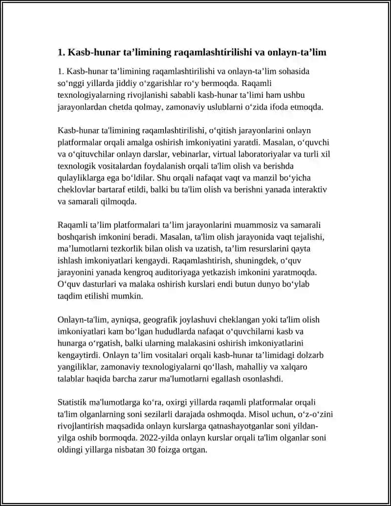 Kasb-hunar ta’limining raqamlashtirilishi va onlayn-ta’lim 3