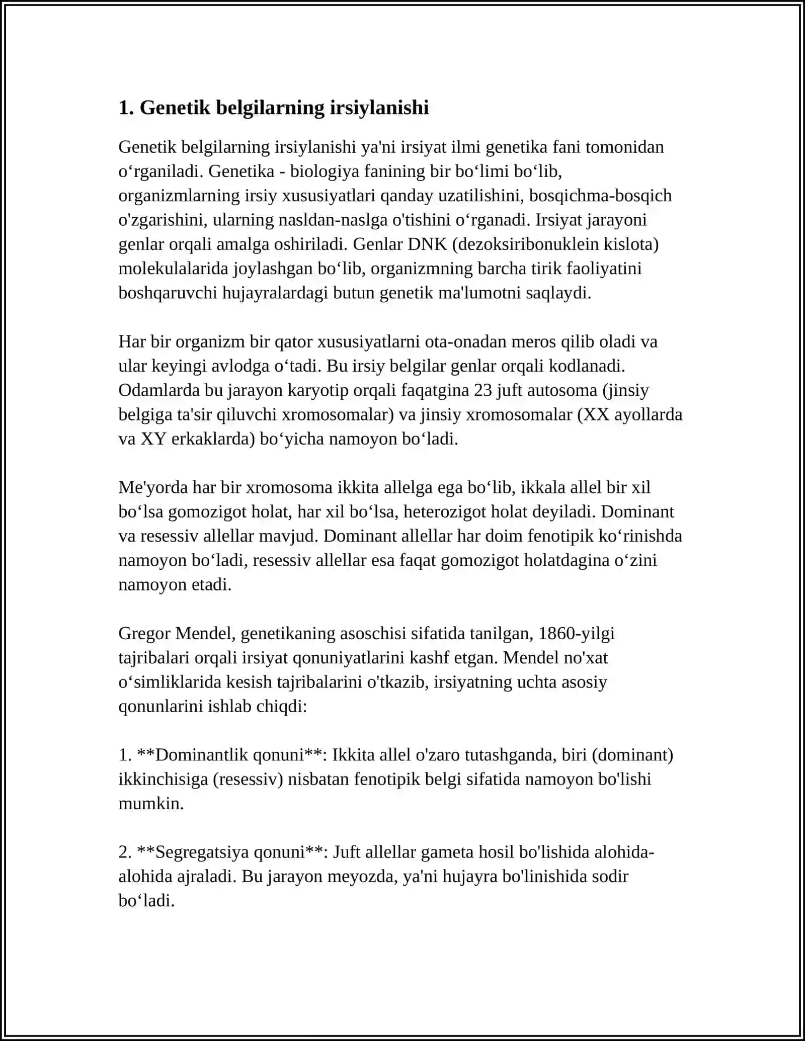 ODAM GENETIKASI VA TIBBIY GENETIKA 3