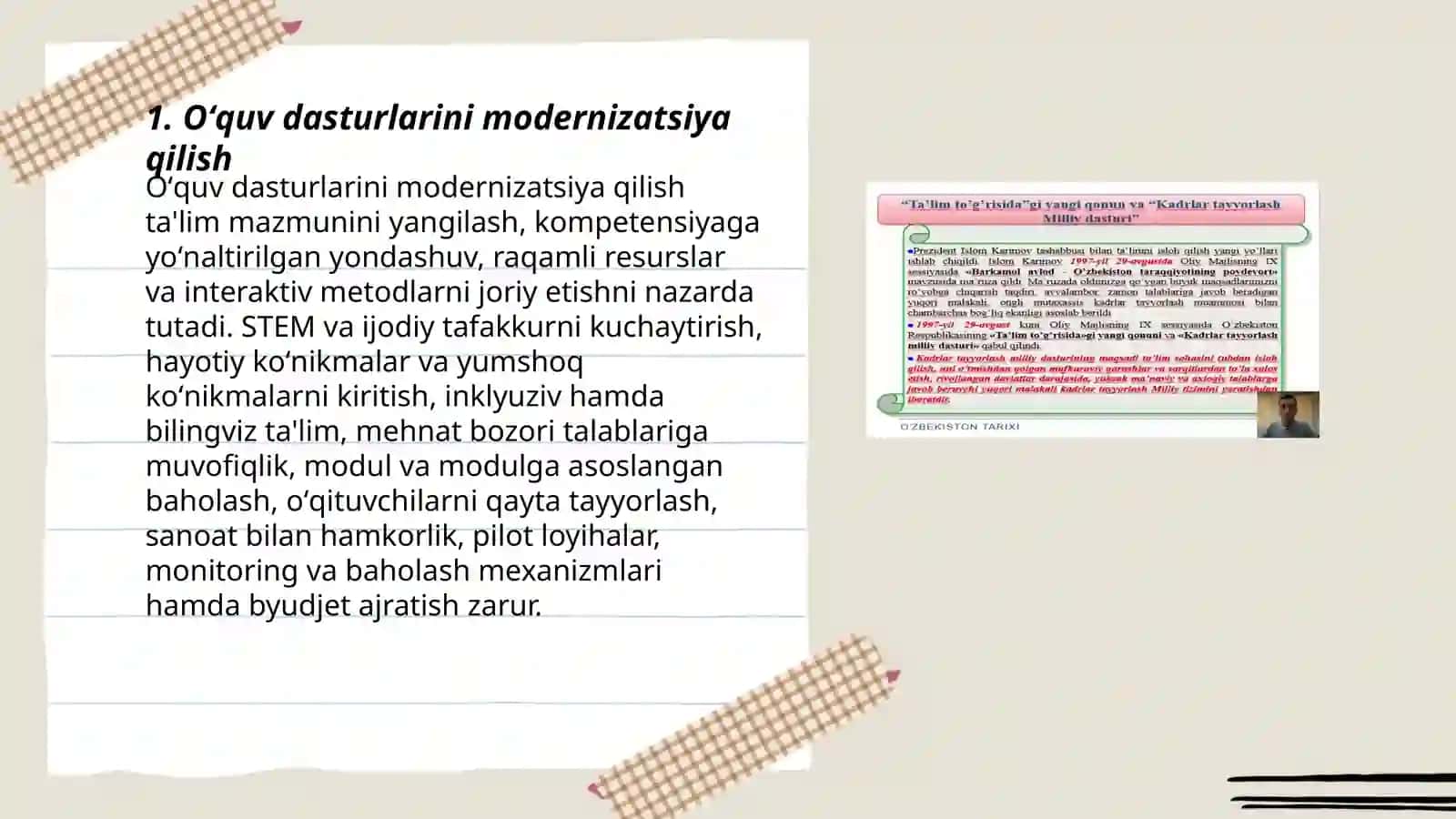 Talim tizimidagi islohatlar 3