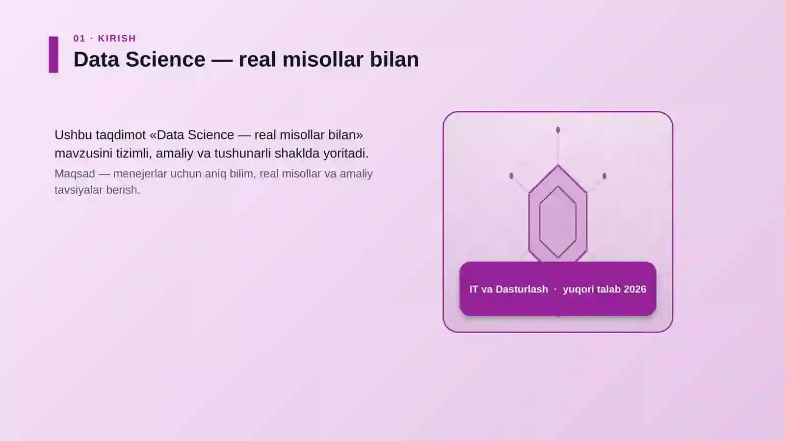 Data Science — real misollar bilan 3