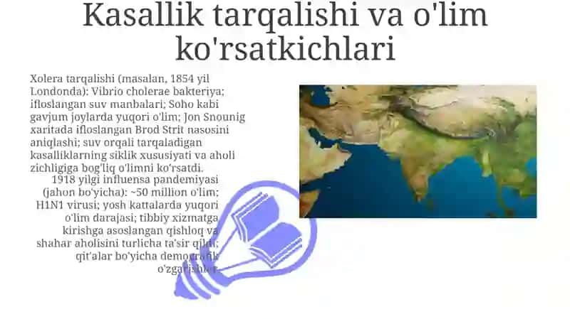 Kasallik tarqalishi va o'lim ko'rsatkichlari 3