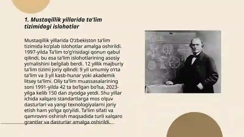 Mustaqillik yillarida ta'lim,fan va ma'daniyat 3